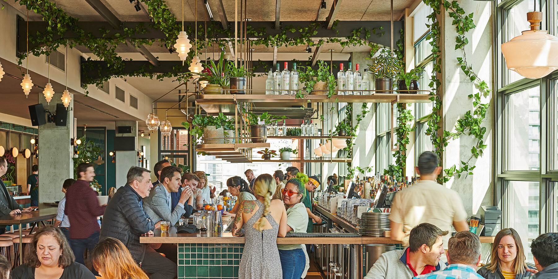 高级餐饮建筑公司 - 霍克斯顿星空xk餐厅室内餐厅与人