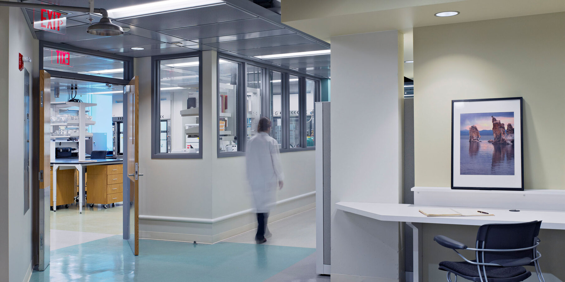 星空综合体育官网实验室建筑公司 - 西北 Eps 实验室工作区入口和走廊