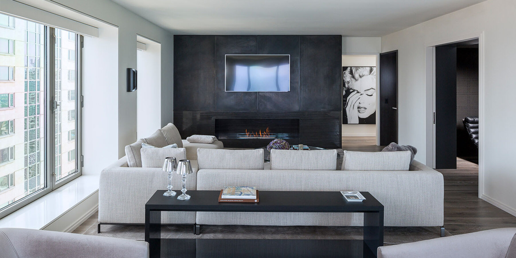 芝加哥星空官网住宅建筑商 - 华丽一英里客厅