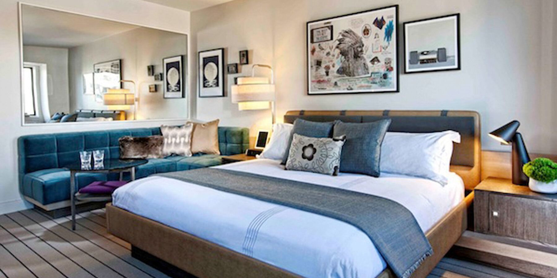 豪华星空官网入口建设|芝加哥汤普森星空官网入口特大号床客房